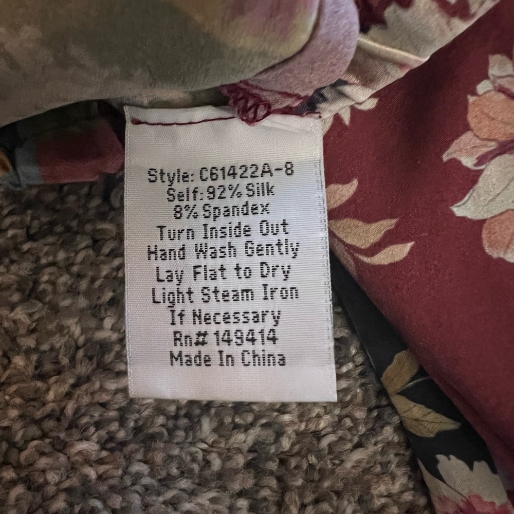 Johnny Was Laurie Presley Pant Mixed Print Silk Satin Jogger S #19 - Picture 10 of 11